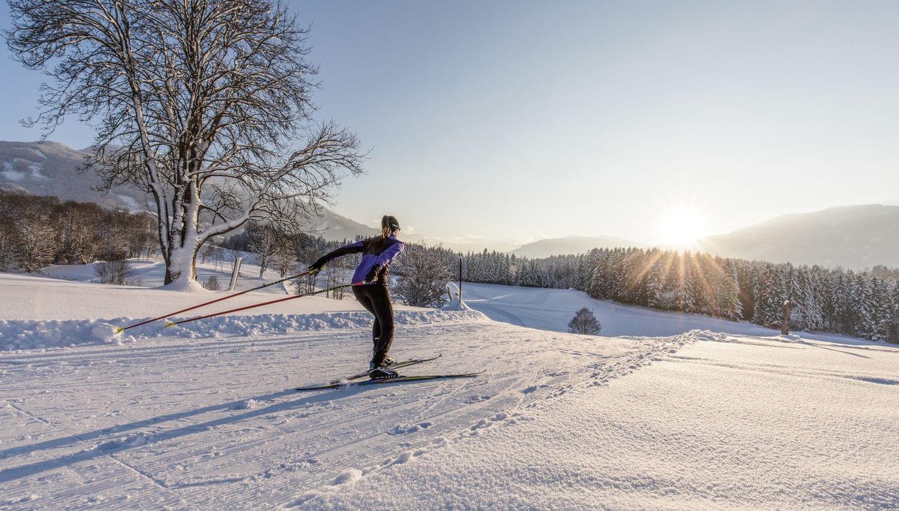 Cross-country skiers in Saalbach Hinterglemm
